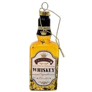 4.5" Bottle of Whiskey, Plastic Christmas Ornament